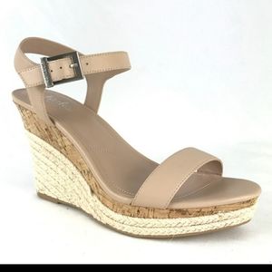Charles David Nude Espadrille Wedge Sandal Lizzie